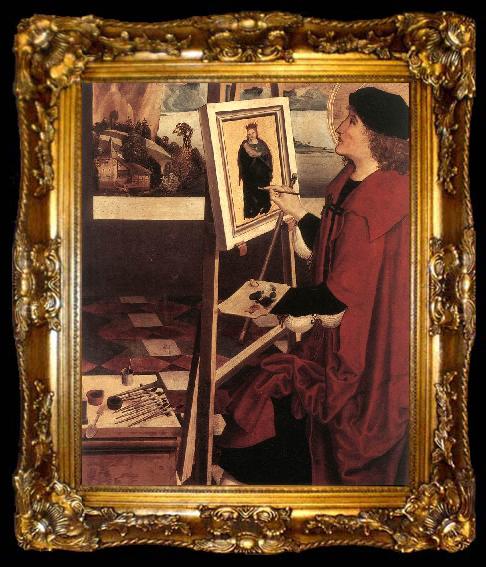 framed  MANUEL, Niklaus St Luke Painting the Madonna (detail) sg, ta009-2